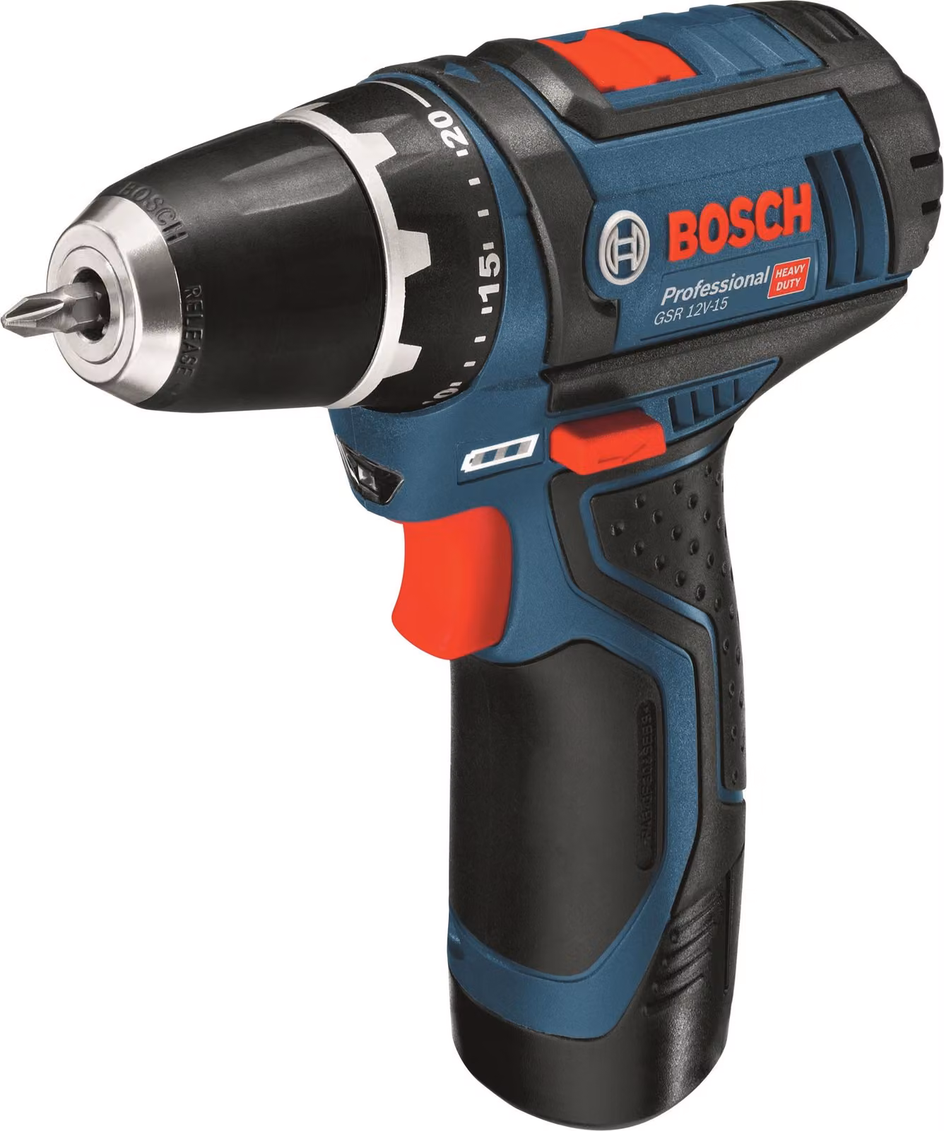 BOSCH 0601868109 BOSCH GSR 12V-15 Professional Akku-Bohrschrauber-Set 12,0 V, mit 2 Akkus