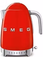 Bollitore elettrico Smeg 50 Style KLF04RDEU rosso da 1,7 l con funzione keep warm e filtro anticalcare in acciaio inox