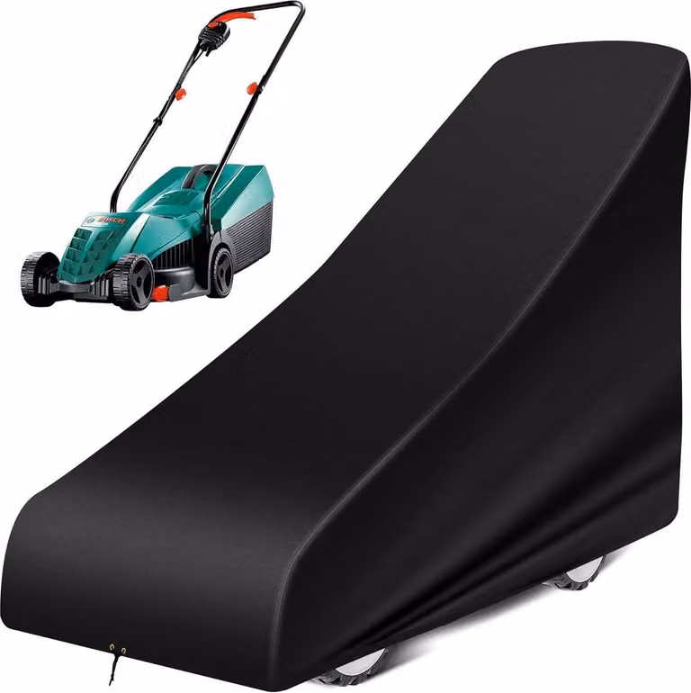 Telo tagliaerba nero impermeabile 140x56x103cm in tessuto Oxford 420D