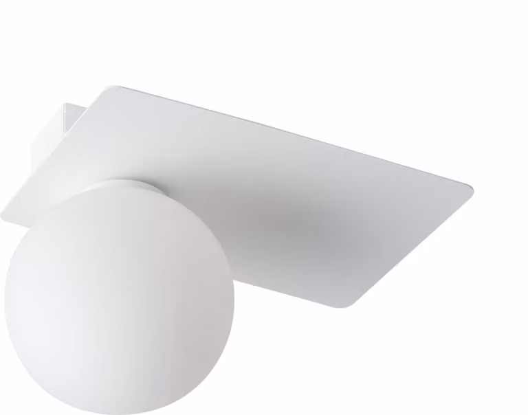 Lampada da soffitto rettangolare bianca con sfera decorativa in vetro per camera da letto Argon 1xG9 12W Sigma Lighting