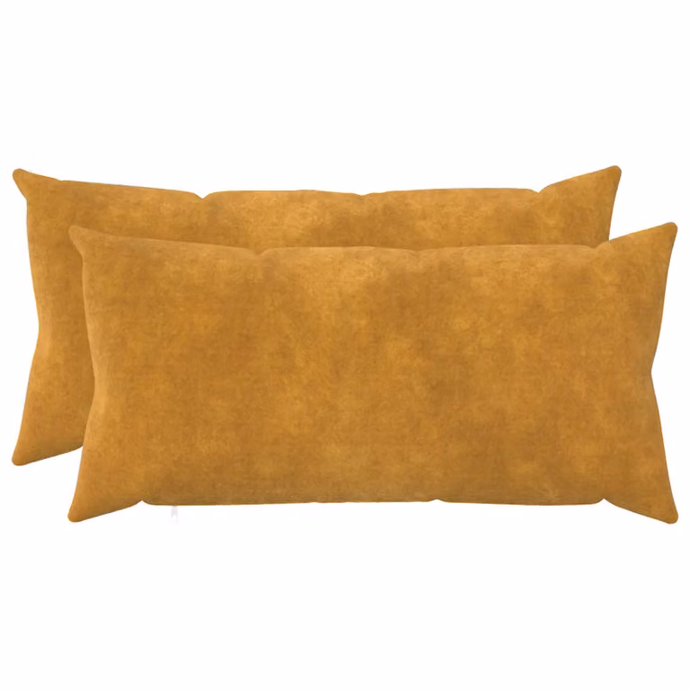 Set di 2 federe vidaXL HEERLEN in microfibra gialla, L 40 cm x P 80 cm