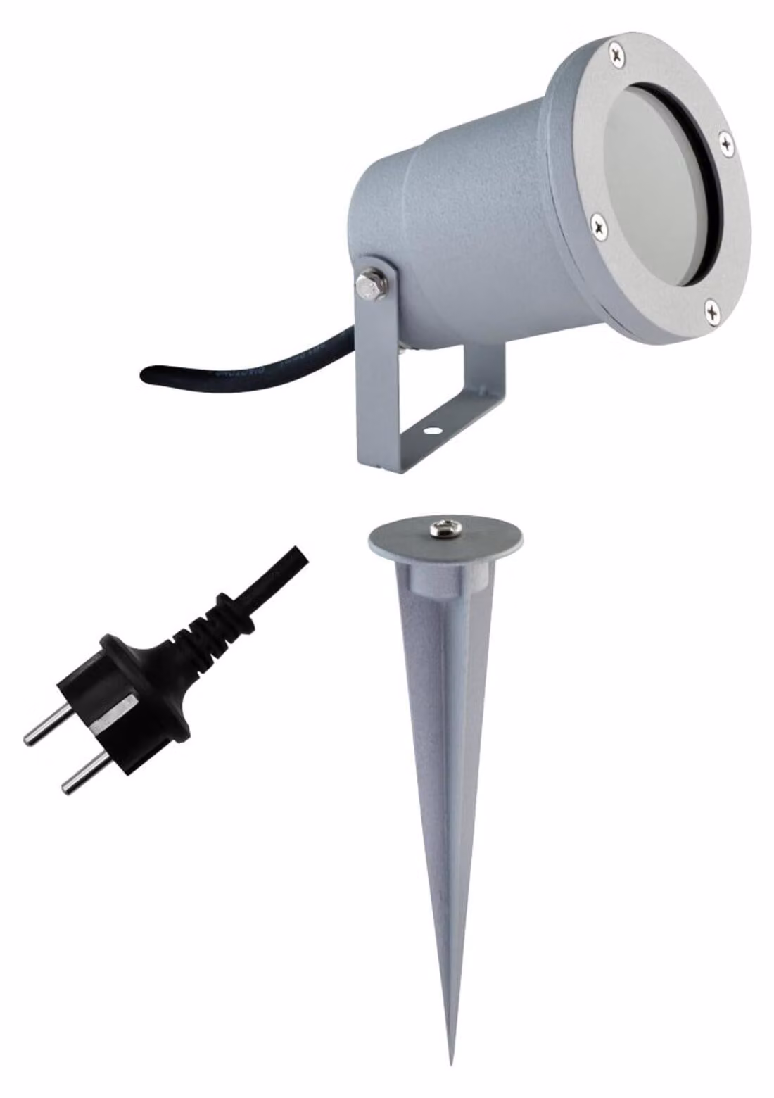 EVN ALU-Spot 230V GU10, grado di protezione IP54, con picchetto da terra