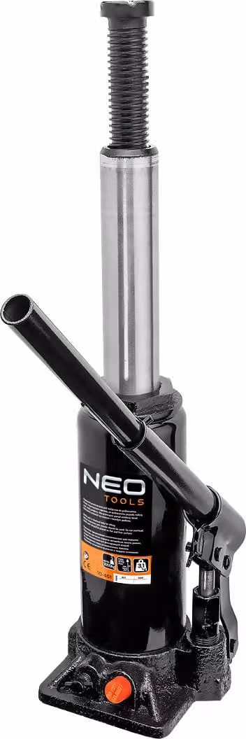 Cric per auto NEO TOOLS, sollevamento a colonna, portata 2 t, 181-345 mm, peso 2,5 kg, in acciaio, per servizi automobilistici e industriali