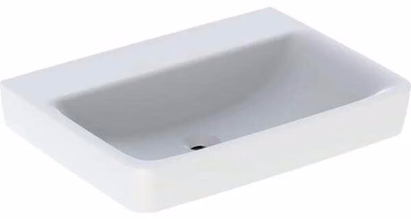Geberit Renova Plan, lavabo, 65x48 cm, sans trou pour robinet, sans trop-plein, 501643, 501.643.00.1, 501.643.00.1