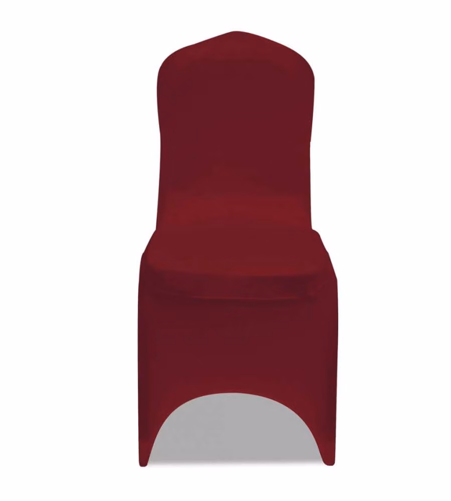 Coprisedie in Tessuto Elasticizzato Borgogna 24 pz