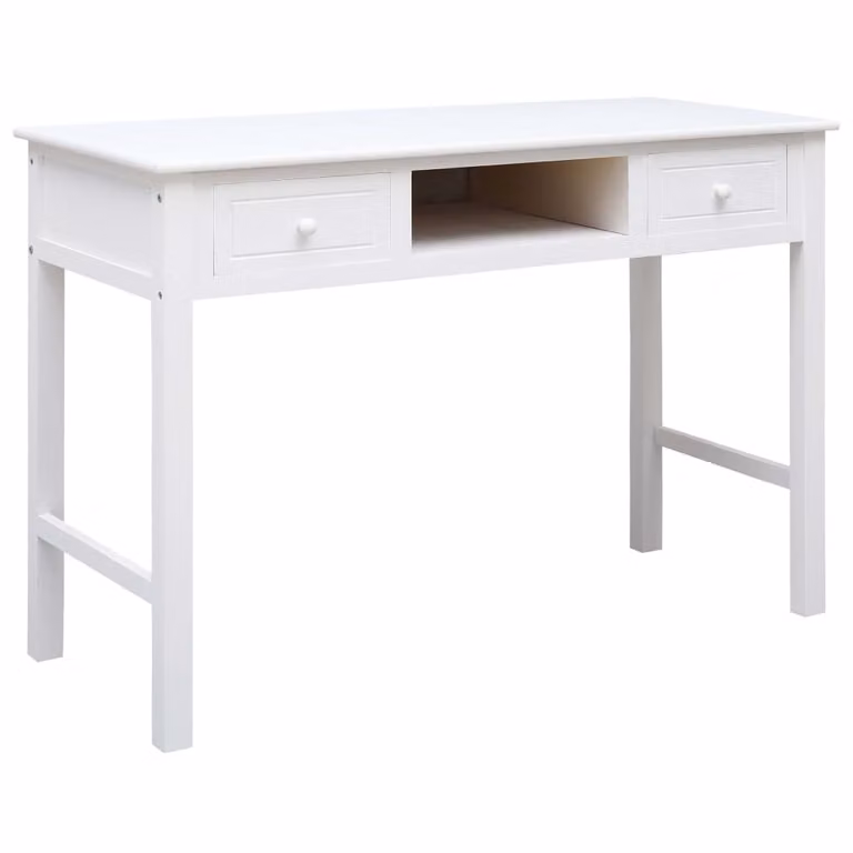 Scrivania The Living Store Bianco 110×45×76 cm Legno