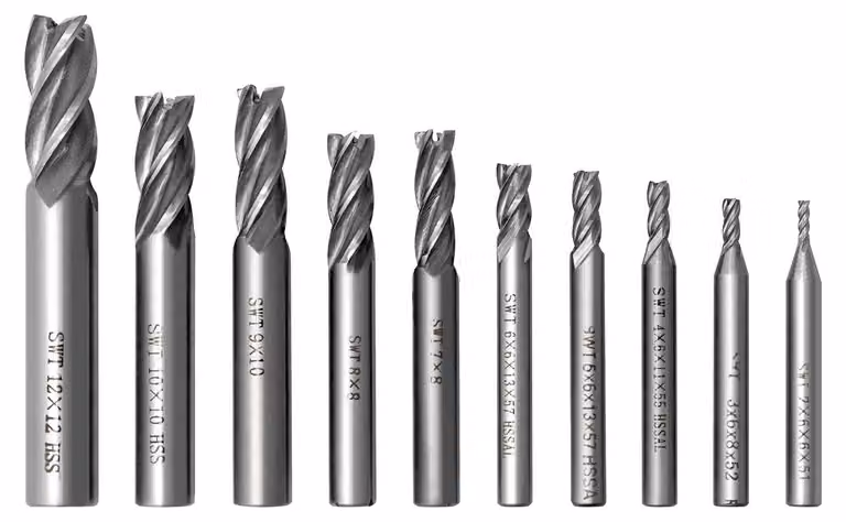 Solidchoice - Frese a colonna destra - Fresatura CNC - Set da 10 pezzi - Set di frese per legno e metallo - Ideale per lavori di precisione - Adatto per diverse applicazioni...