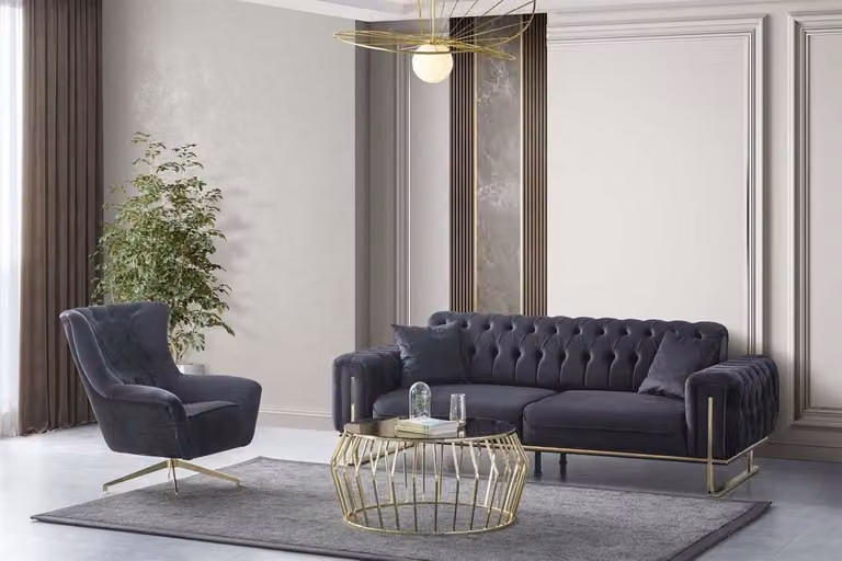Stilvolles Sofa und Sessel Gemütlichkeit und Funktionalität vereint