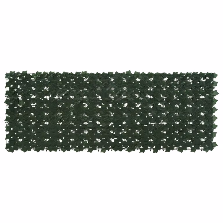 vidaXL Siepe artificiale per balcone con foglie Verde Scuro L: 200 cm, H: 75 cm