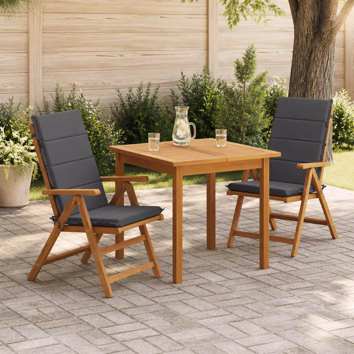 vidaXL Cuscini Bhair Alto Schienale in 2 Pezzi GEMERT 100% Poliestere
