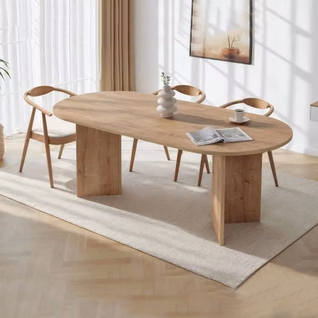 Nofalota, Tavolo Fisso 6 Posti, 200x90x75h cm Marrone Rovere Scuro