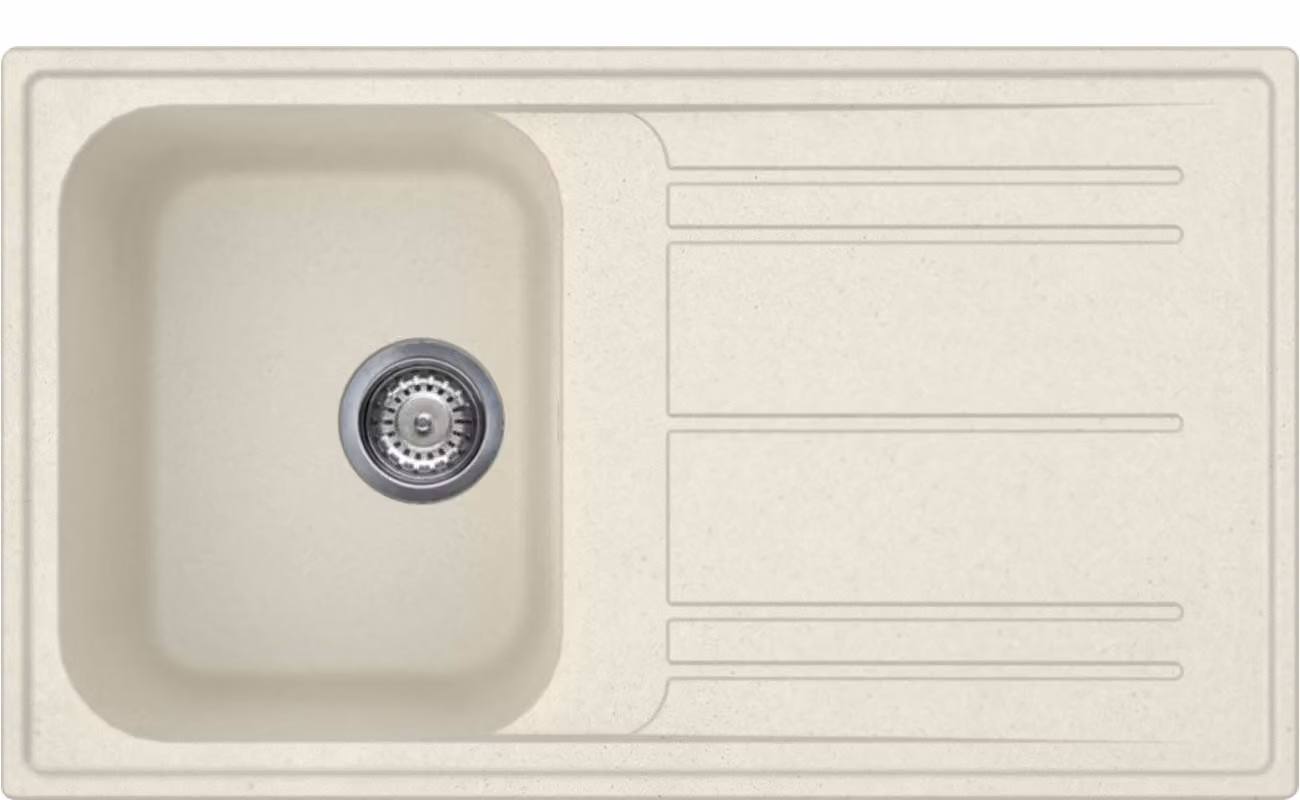 Smeg LZ861P Lavello Vasca Gocciolatoio Da Incasso Sintetico Panna