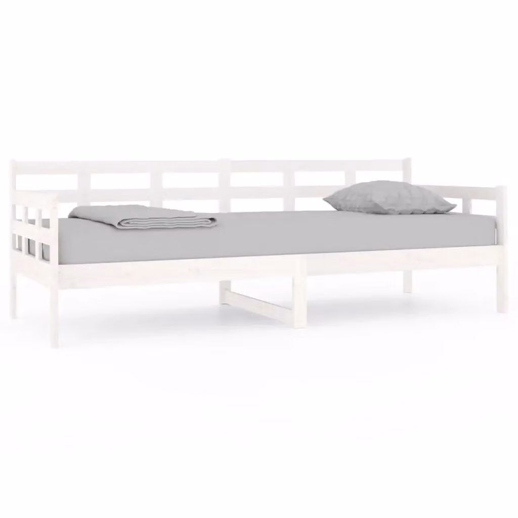 Dormeuse bianca in legno massello di pino stile rustico vidaXL L: 200 cm, P: 80 cm – 2