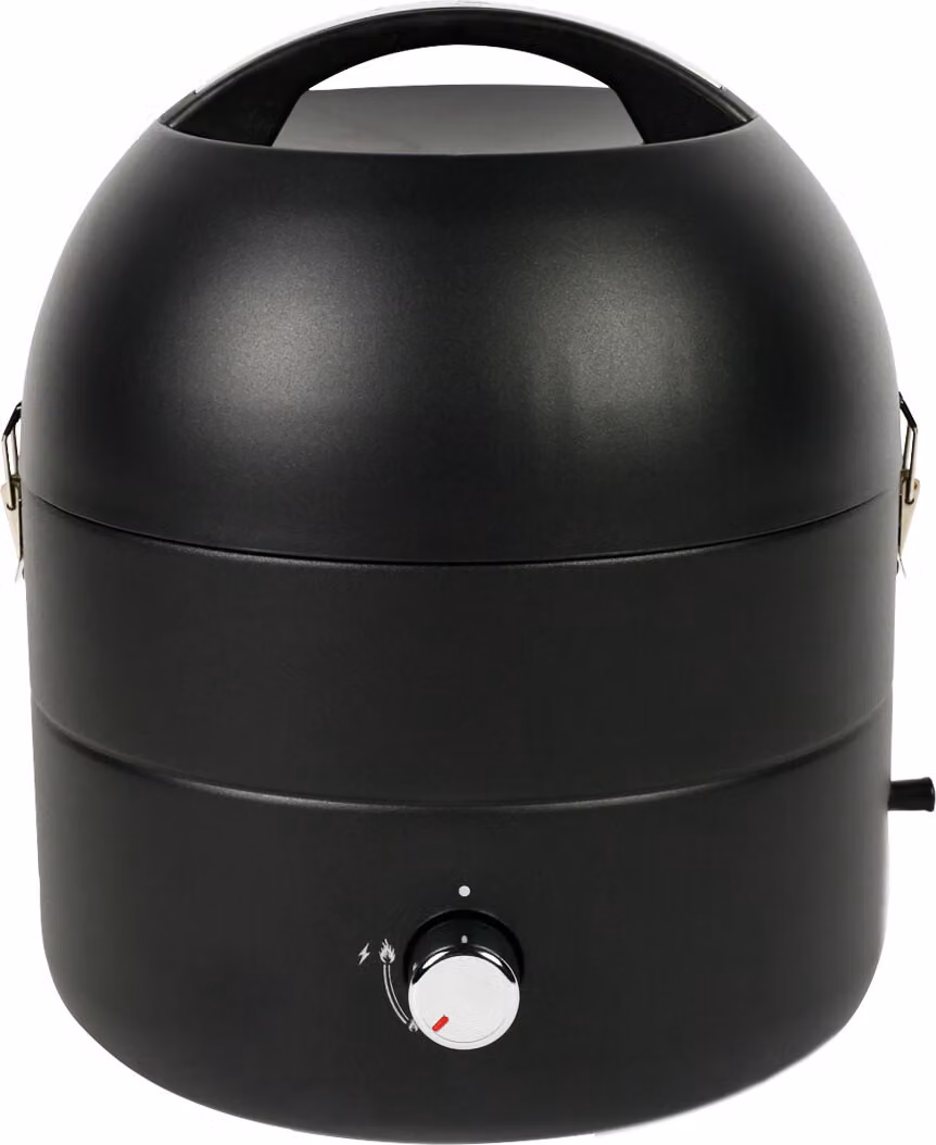 TAINO Grill-to-Go Barbecue a gas portatile per campeggio, barbecue a sfera a gas da tavolo, nero