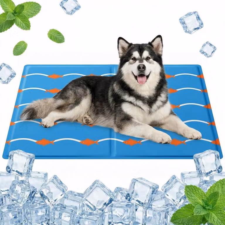 Tappetino refrigerante per cani, 50x90 cm, impermeabile, pieghevole, auto-raffreddante
