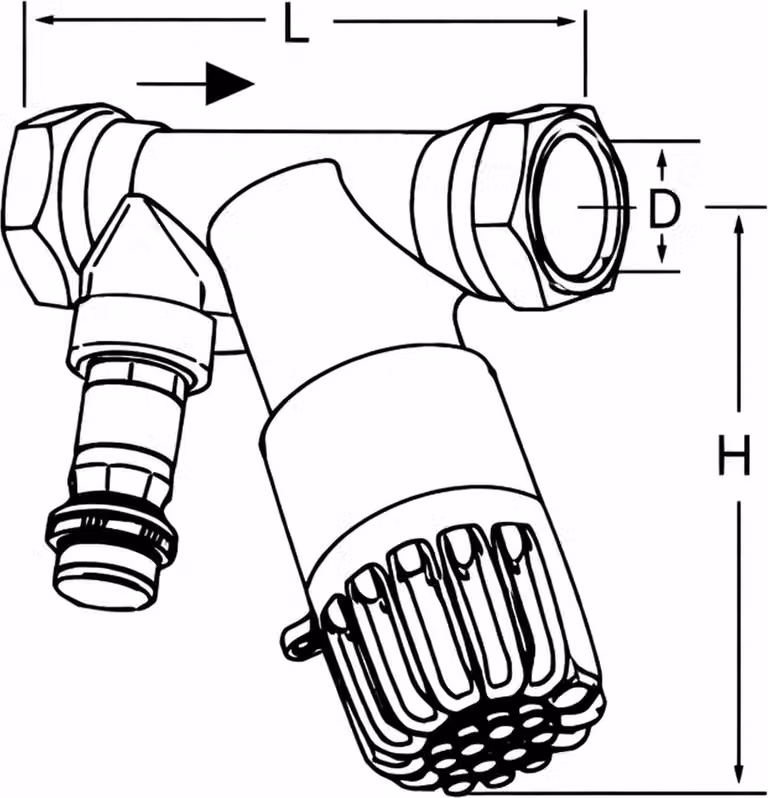 IMI Heimeier THERM-ZERO 3/4 pollici HT 35-80C FWW 52 gradi, 1 pezzo.