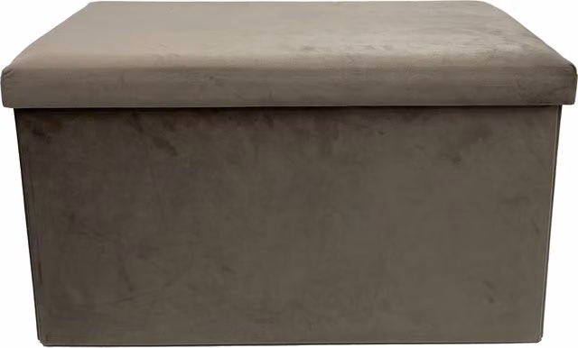 Cassapanca pieghevole in velluto marrone L: 71 cm, P: 40 cm – 1