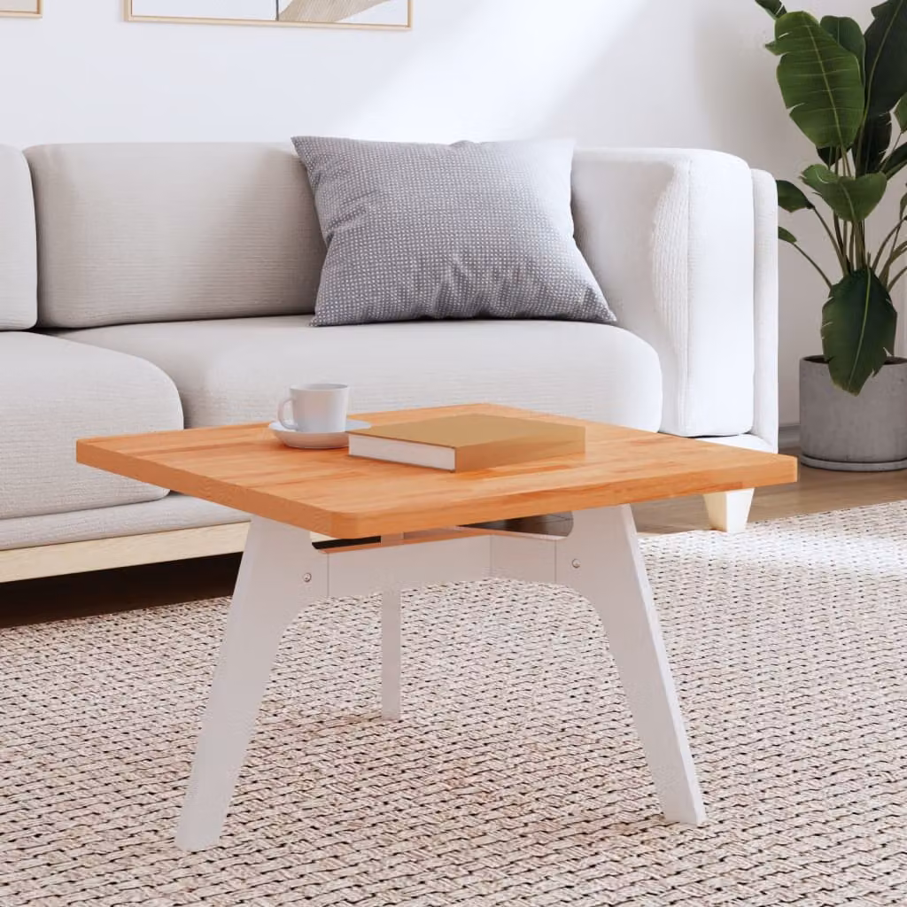 Piano per tavolo quadrato vidaXL in legno di faggio marrone, L 60 cm x P 60 cm x H 2,5 cm