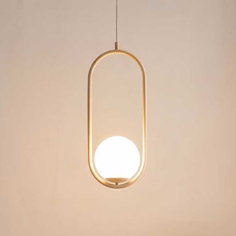 Lampada a sospensione in vetro Dione ALDEX, dimmerabile, Crema / Ambra, Soggiorno / Sala da pranzo, Vetro, Moderno, Lampada a sospensione