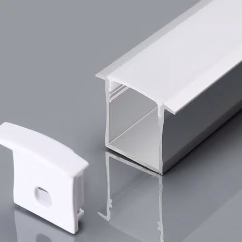 Profilo in Alluminio per Strip LED (Max l: 18mm) Copertura Opaca 2000 x 30 x 20mm