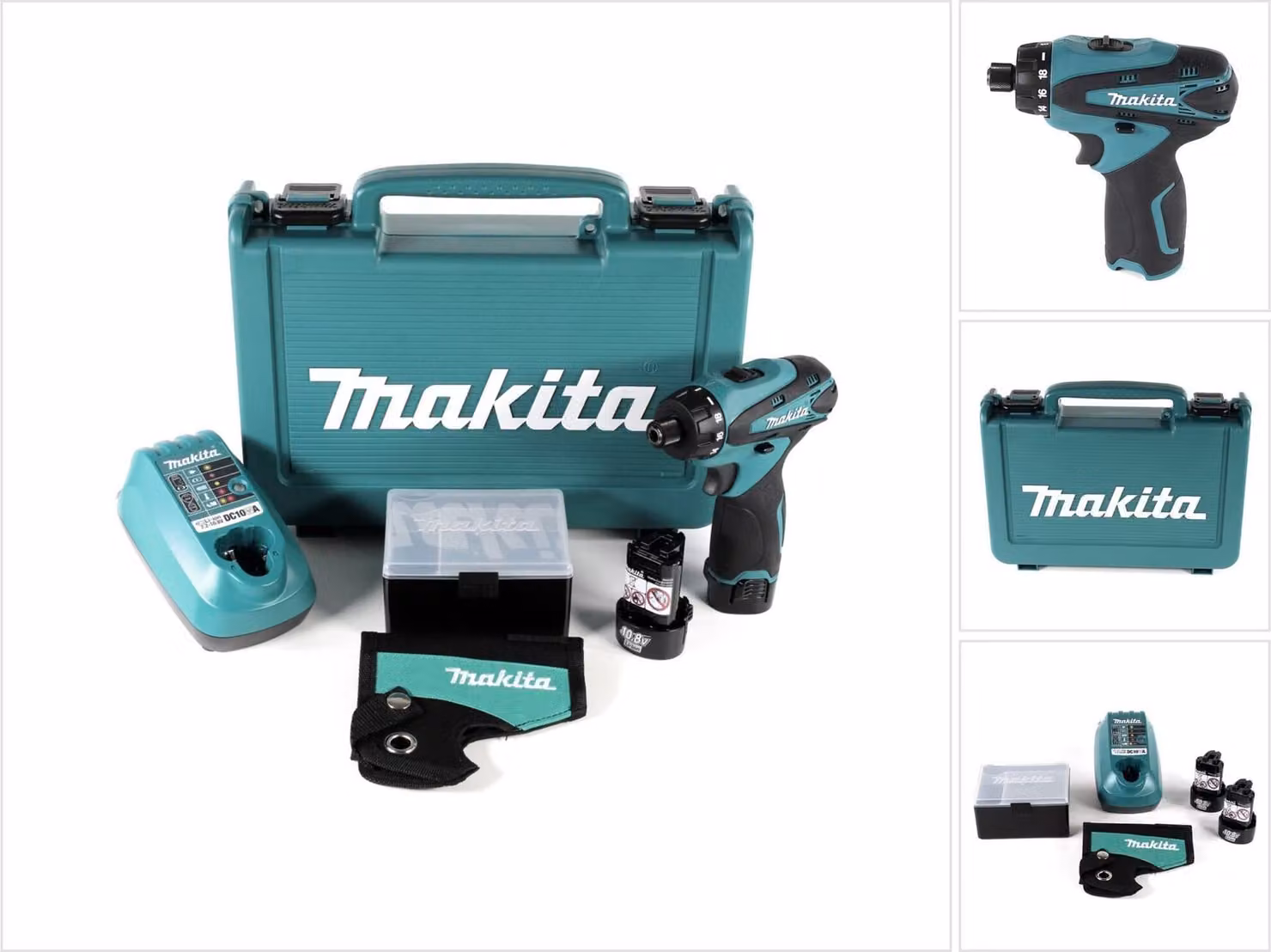 Makita DF030DWE, tecnologia agli ioni di litio (Li-Ion), 10,8V, 880g