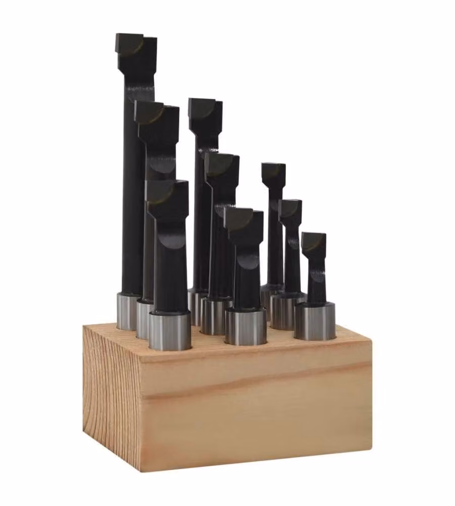 Frese di Foraggio 9 pz 12 mm con Base in Legno