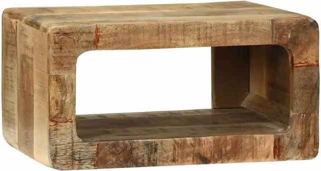 Set di 3 mobili TV moderni vidaXL in legno di mango marrone L/P/H: 100 x 30 x 32 cm