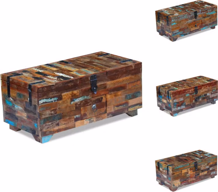 vidaXL Tavolino da salotto in legno vecchio 80x40x35 cm - Tavolini da salotto