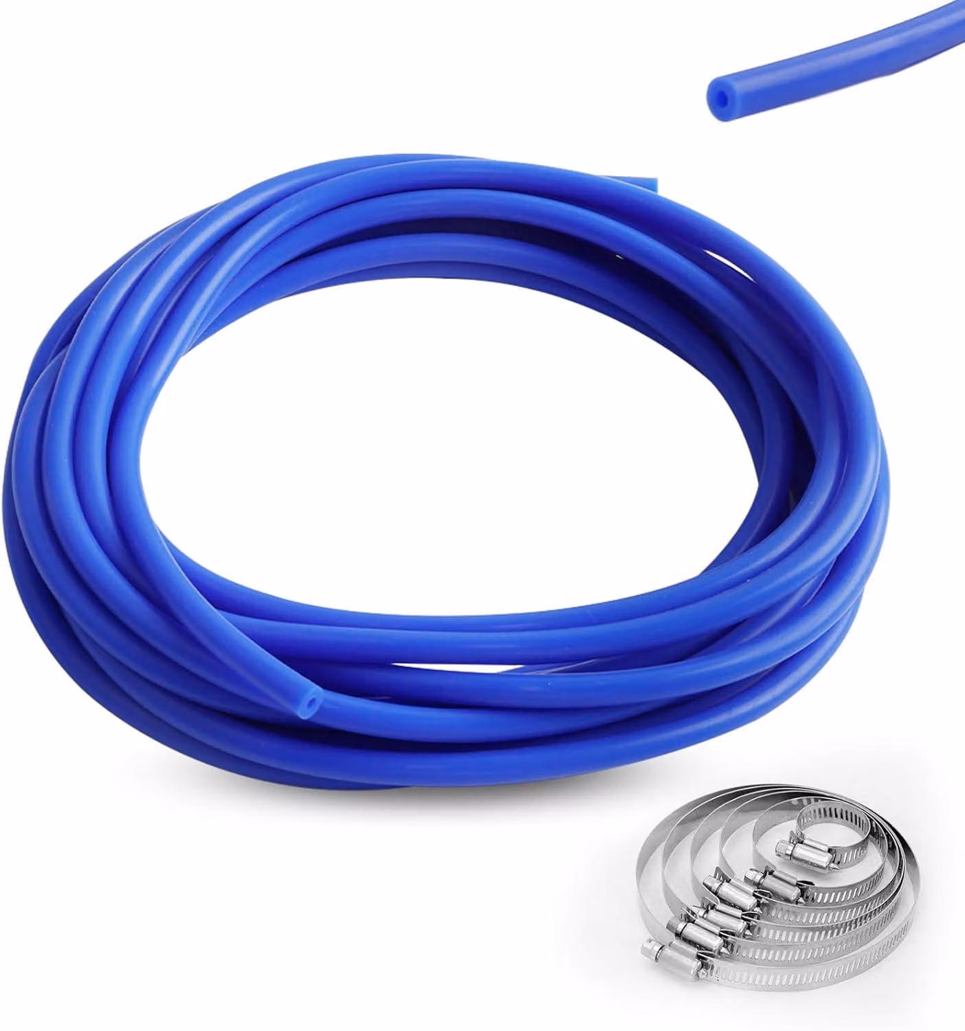 Tubo in silicone per vuoto, lunghezza 6 metri, diametro interno 4 mm, diametro esterno 8 mm, per auto e applicazioni tecniche