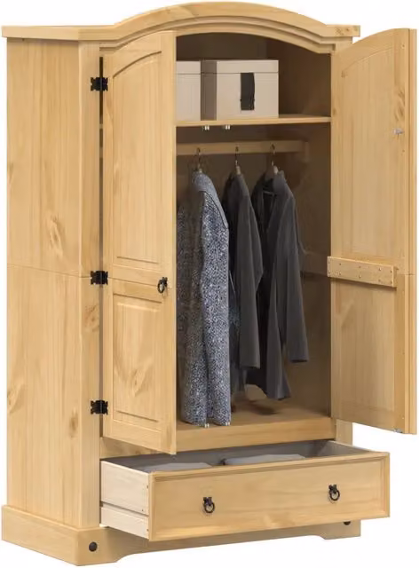 Armadio "Corona" 101x52x170 cm Legno Massello di Pino 4005662