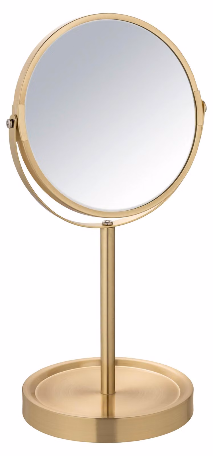 Specchio da appoggio WENKO Mod. Alata Gold opaco, Ø 17 cm, con ingrandimento 3x