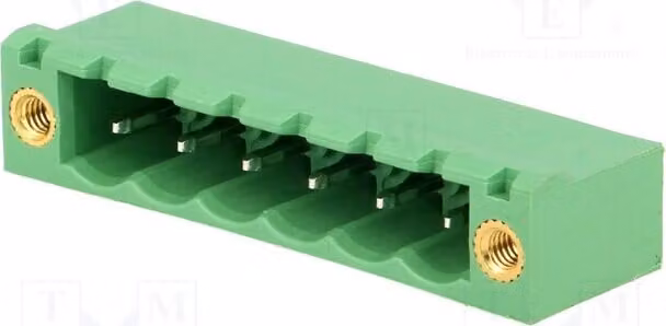 1 x Profilo di fissaggio disattivabile, 6 poli, connettore a morsetto da 5,08 mm, diritto, maschio, tipo MSTBV 2,5/6-GF-5,0