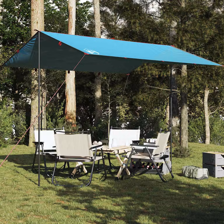 Telone da campeggio impermeabile vidaXL in poliestere blu 360x294 cm