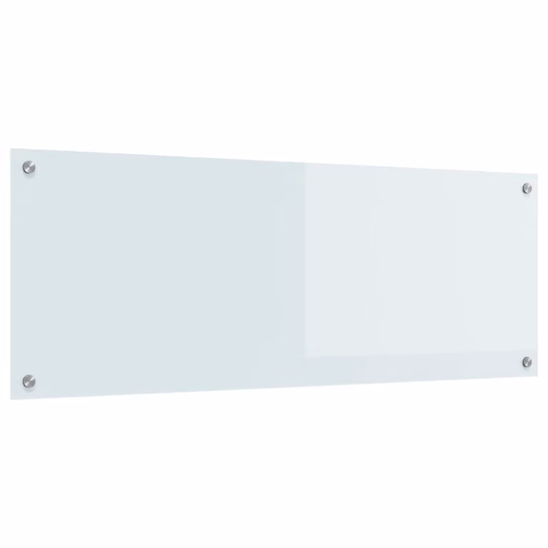 Schienale da cucina vidaXL in vetro temperato bianco, L: 110 cm, H: 40 cm