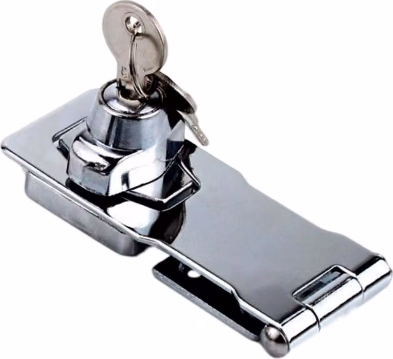 serratura di sicurezza 105 mm x 40 mm con serratura e 2x chiavi | serratura di sicurezza incl. 6x viti | serratura a vite | serratura per mobili | serratura per armadietti | lucchetto | catenaccio per porte