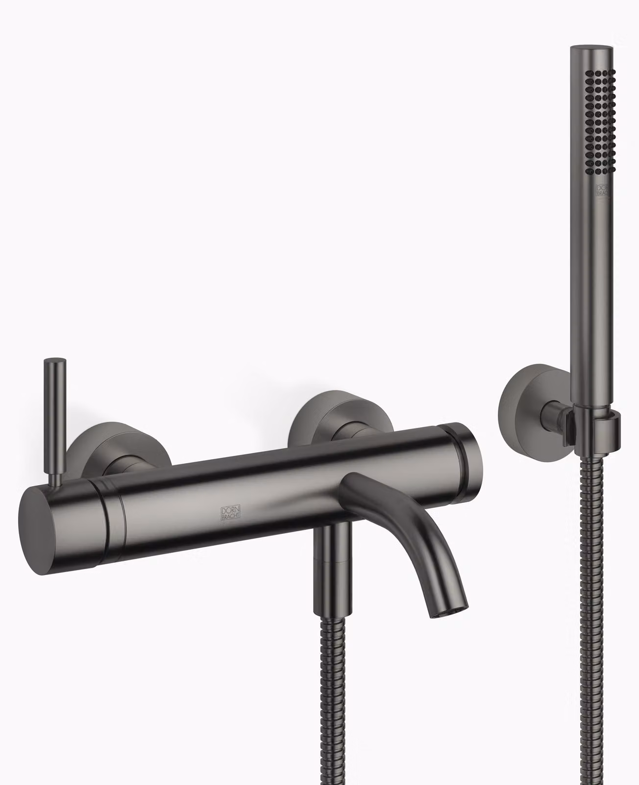 Dornbracht META Mitigeur monocommandé pour bain, pour montage mural, avec flexible de douche, saillie 202mm, 33233660-99, 33233660-99