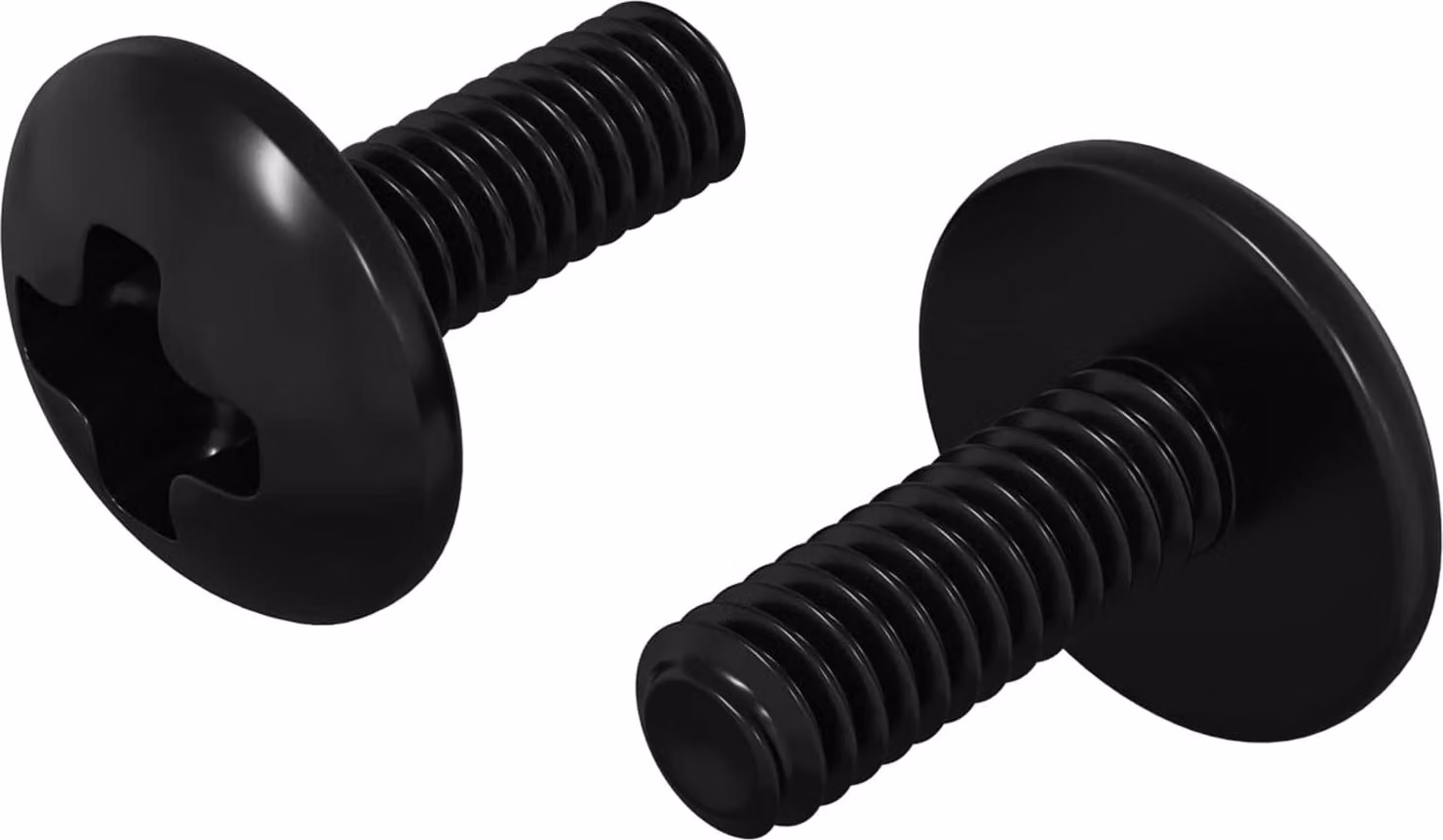Viti a manica 2 pcs Nero M4 x 10 mm Acciaio