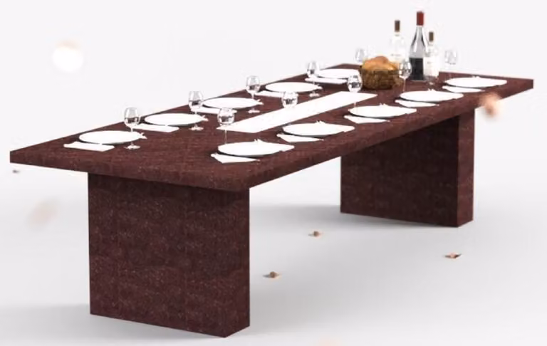 Tavolo da pranzo Casa Padrino con camino a bioetanolo, dimensioni 300 x 115 x altezza 75 cm - Disponibile in diversi colori - Tavolo da pranzo - Tavolo da giardino - Arredamento per la sala da pranzo - Arredamento per il giardino - Arredamento - Arredamen