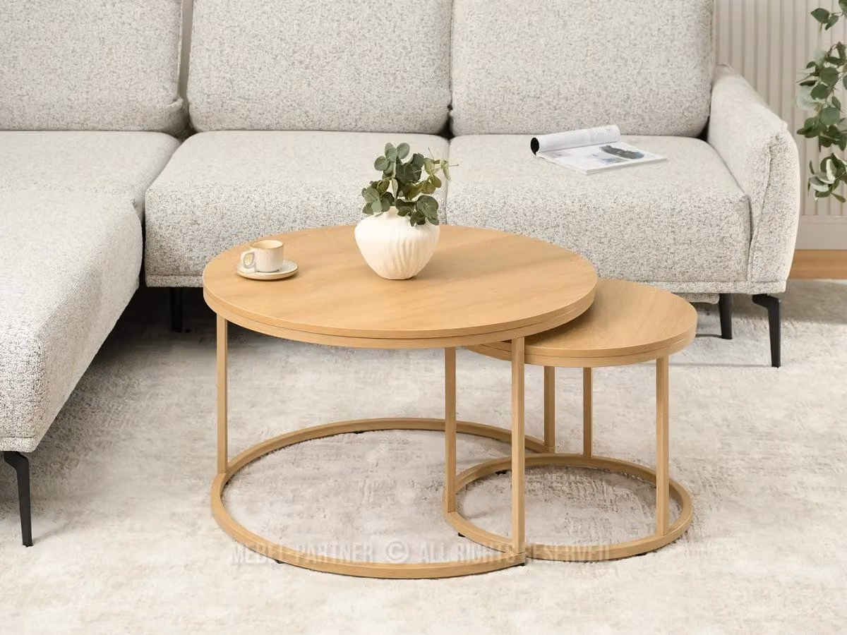 Set di tavolini da caffè JACEK - rovere