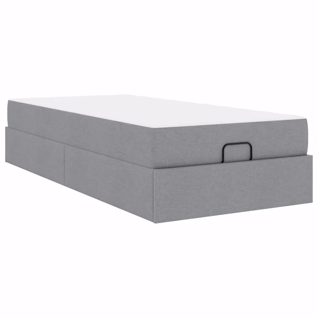 Letto con struttura imbottita e 2 materassi vidaXL Grigio, L 100 x P 200 x H 43,5 cm – 2