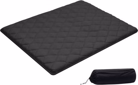 Materasso Tatami VEVOR Pieghevole per Regina, Nero, L: 203,2 cm, P: 152,4 cm, H: 6,35 cm, con Borsa Portaoggetti e Accessori per Yoga e Meditazione