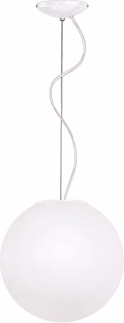 Lampada a Sospensione Emily Rossini Group - Diametro 30cm, Vetro Soffiato Satinato Bianco, Attacco E27 IP20, Stile Moderno e Minimalista