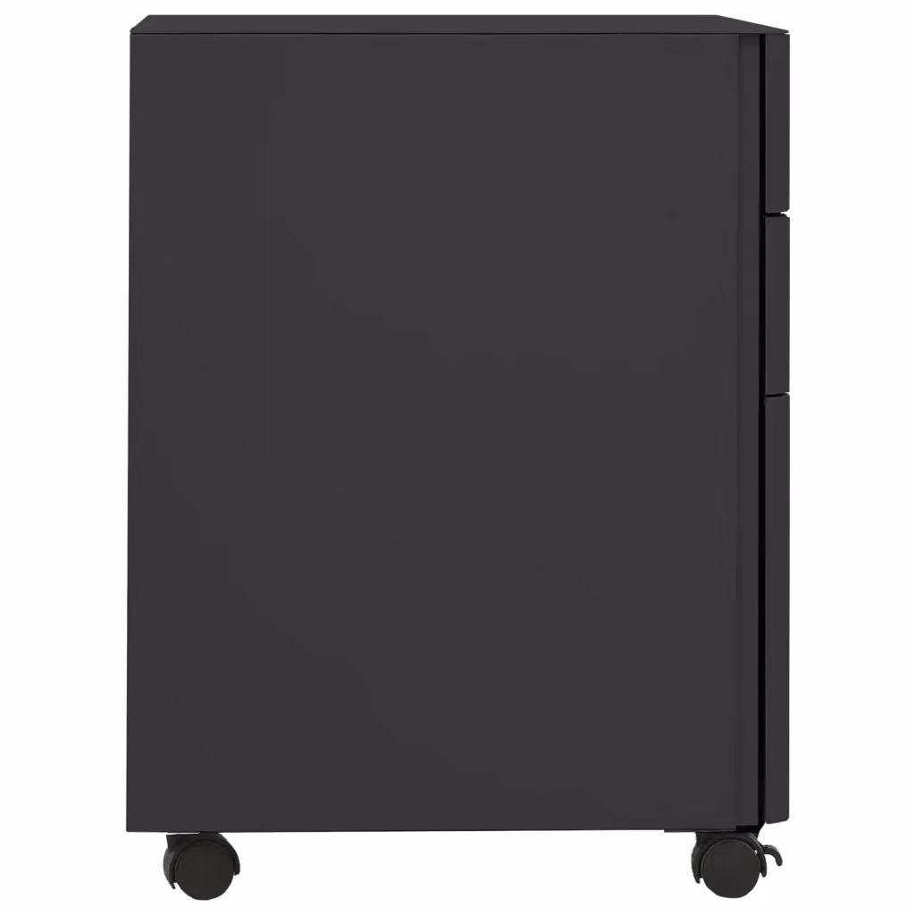 Schedario Mobile vidaXL in Metallo Antracite con Ruote e Serratura L 45 cm x P 30 cm x H 59 cm – 2