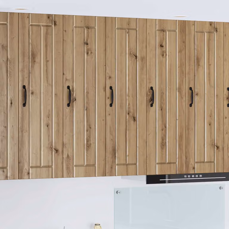 vidaXL Armadietto a muro LUCCA in Rovere Marrone con ante a battente e ripiani interni L/P/H: 30 x 31 x 100 cm