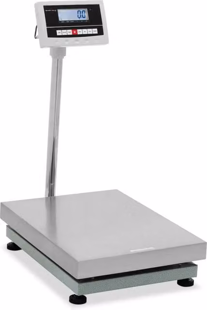 Bilancia a piattaforma professionale industriale pesapacchi 300 kg / 0,01 kg 45 x 60 cm kg/lb acciaio inossidabile 14_0008360