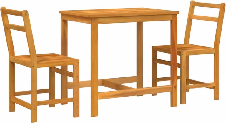 Set da Balcone 3 pz in Legno Massello di Acacia