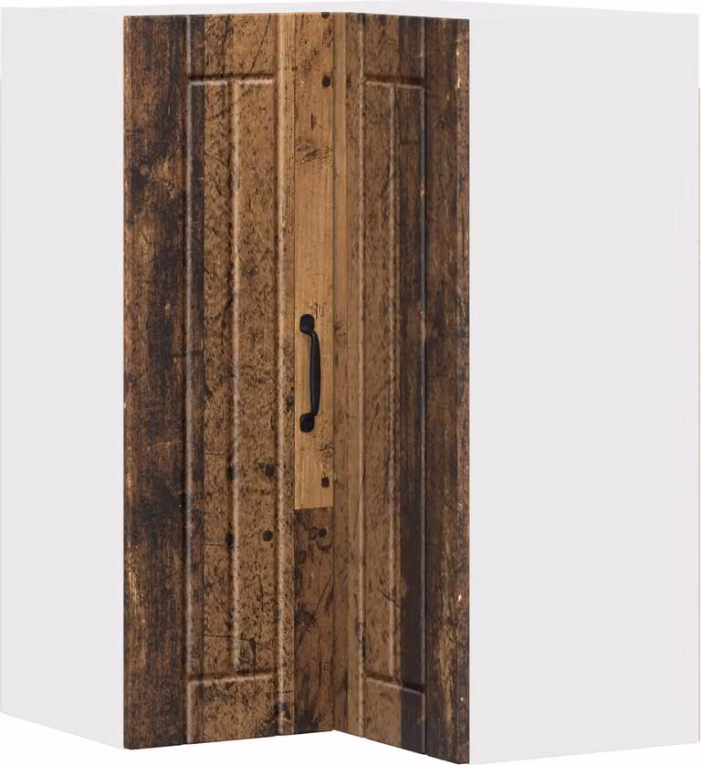 Mobile angolare per parete LUCCA Legno antico 57 x 57 x 80 cm