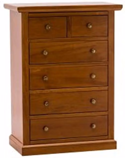 cassettiera settimino in legno 4 + 2 cassetti miele arte povera cassetti lisci