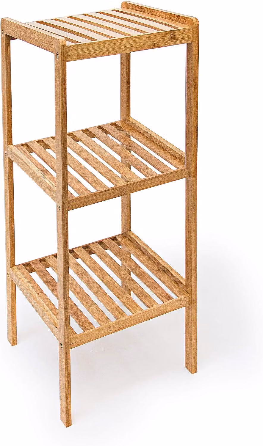 Scaffale da bagno in bambù - 3 ripiani - 79 x 33 x 33 cm - Adatto per cucina o bagno - Elegante - Naturale