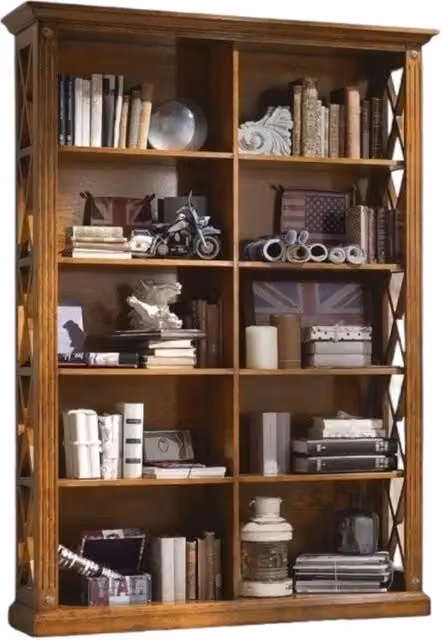 Libreria classica in legno con 10 ripiani Mobili 2G marrone L/P/H: 133 x 40 x 191 cm – 3
